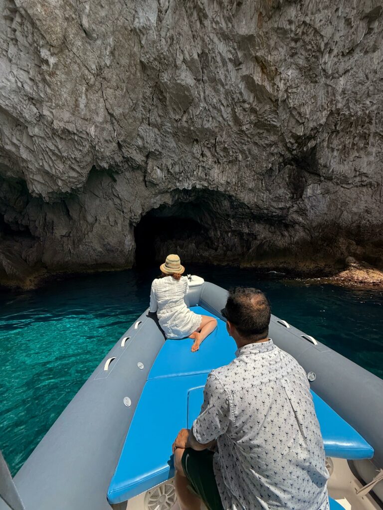 Couple Boat Tour Naples to Capri