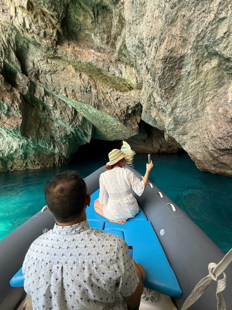 Couple Boat Tour Naples to Capri